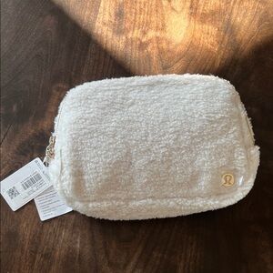 lululemon athletica White Fleece Cosmetic Bag